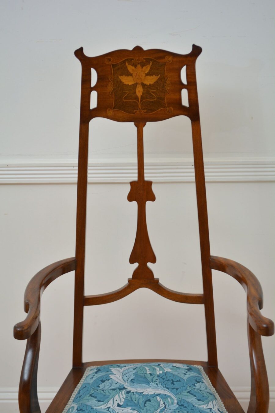 Art Nouveau Mahogany Armchair / Side Chair - Image 10